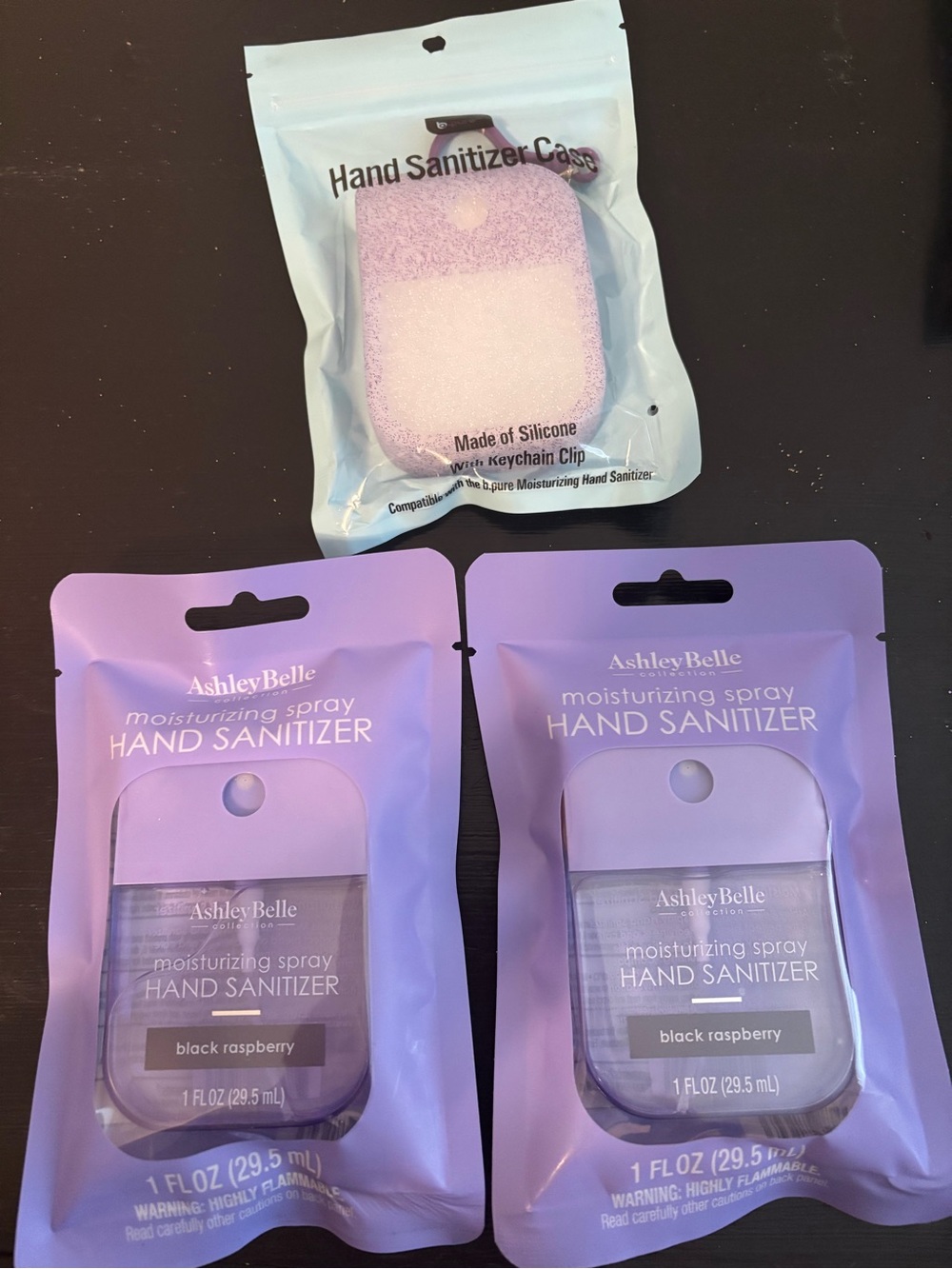 Black Raspberry Moisturizing Hand Sanitizer Spray - with case Ashley Belle rare